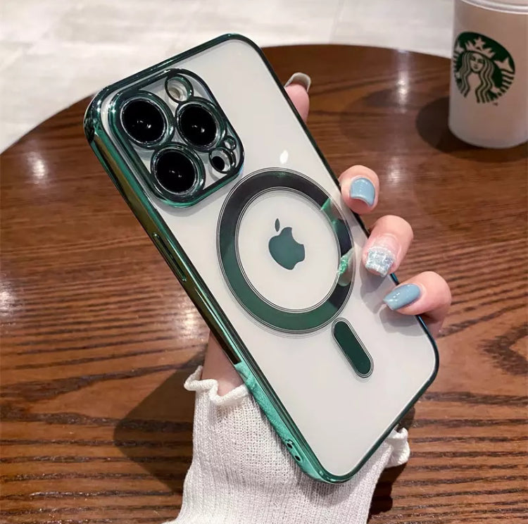 Premium Softshell Plating Straight Edges Coloured MagSafe Phone Case- for Apple iPhone 14 Series - Super Savings Technologies Co.,LTD Premium Softshell Plating Straight Edges Coloured MagSafe Phone Case- for Apple iPhone 14 Series - Super Savings Technologies Co.,LTD